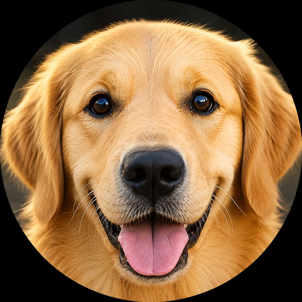 Cropped dog avatar optimized for Discord small circular icons