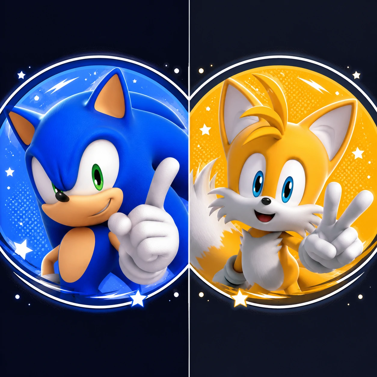 Duo Sonic matching icons in a clean split canvas.