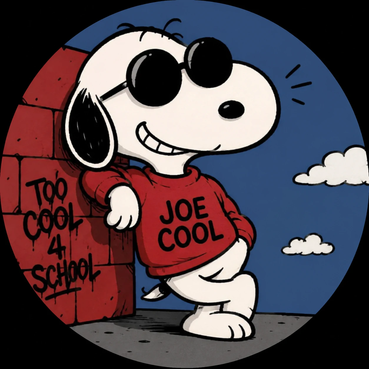 Snoopy wearing shades in a funny Joe Cool style profile picture