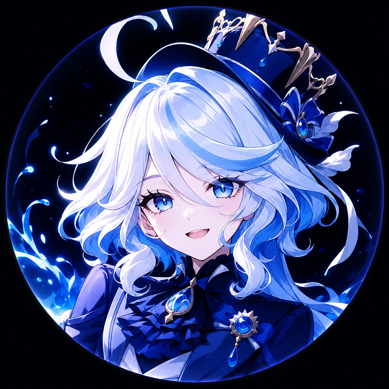 furina-discord-pfp-dark-theme-contrast Furina Discord profile picture with bright contrast for dark app backgrounds