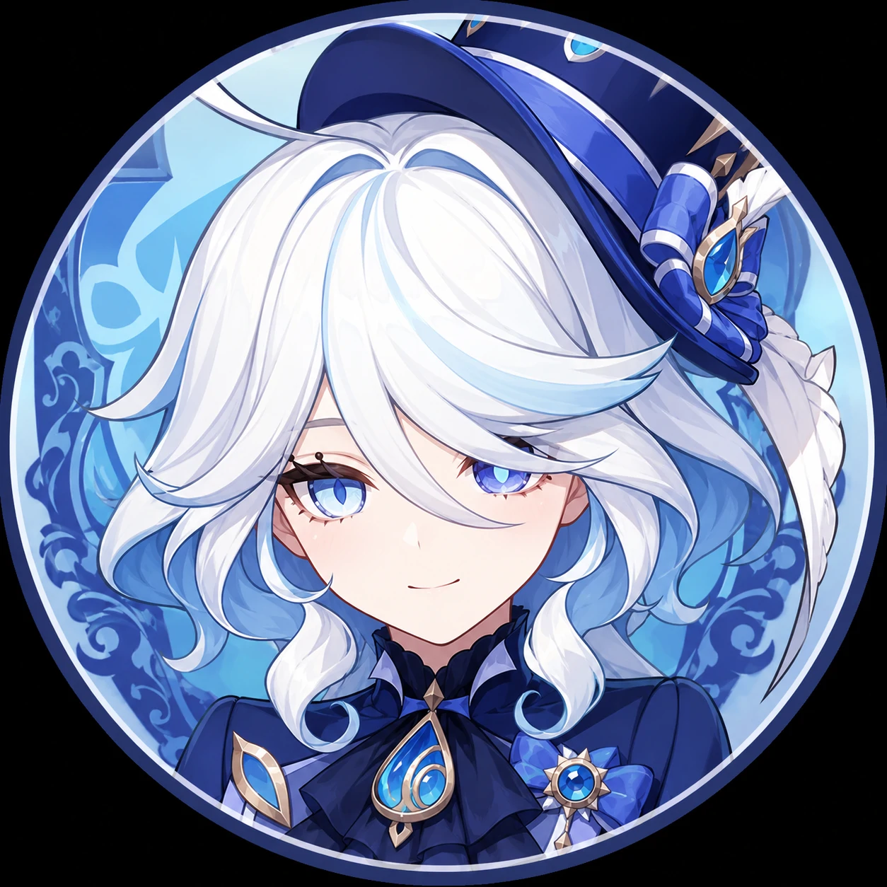 Furina Discord pfp in official icon style with crisp facial details