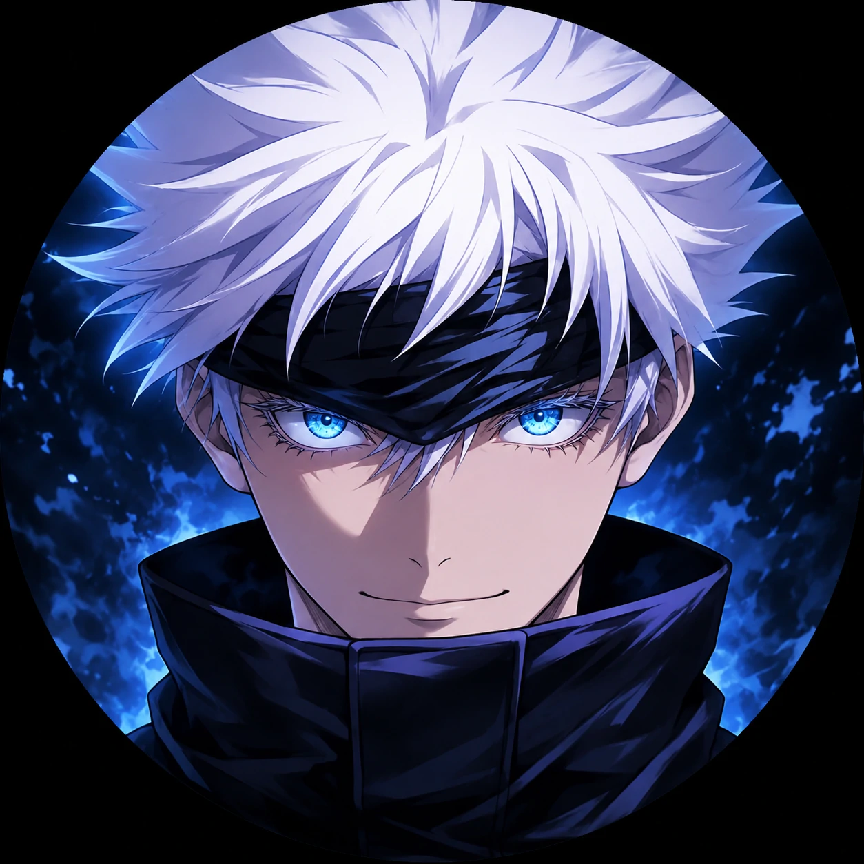 Gojo Discord pfp with centered face crop designed for circular icon use