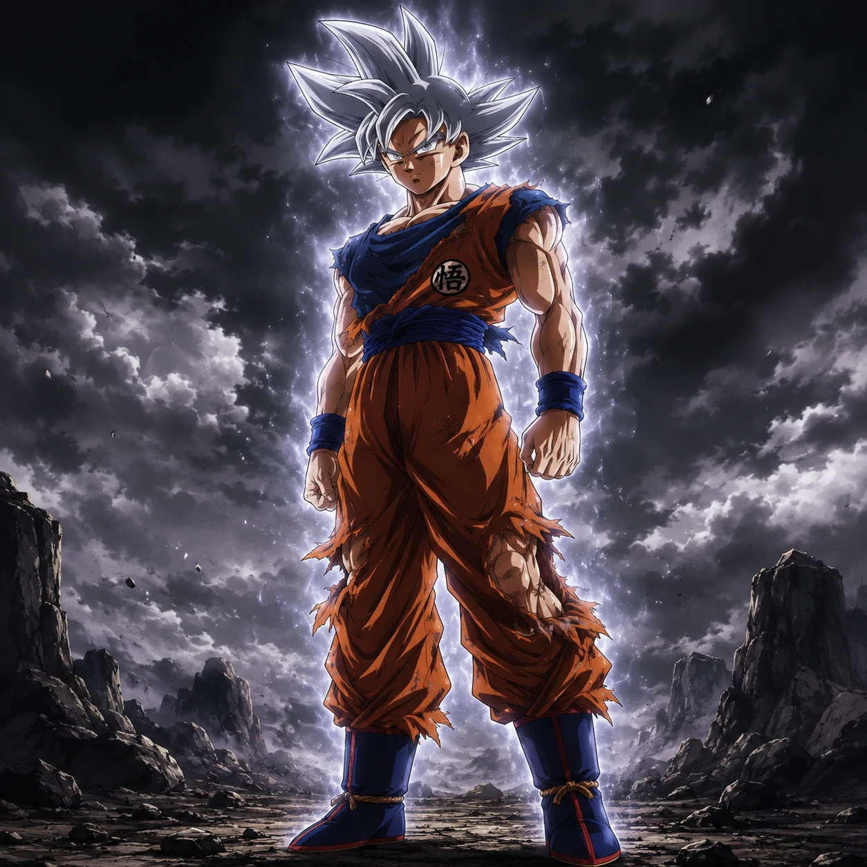 Ultra Instinct Goku PFP standing confidently, Dragon Ball Super avatar