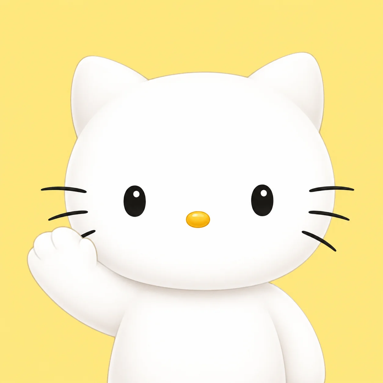 Cute waving hello kitty pfp for friendly Discord avatar and everyday profile
