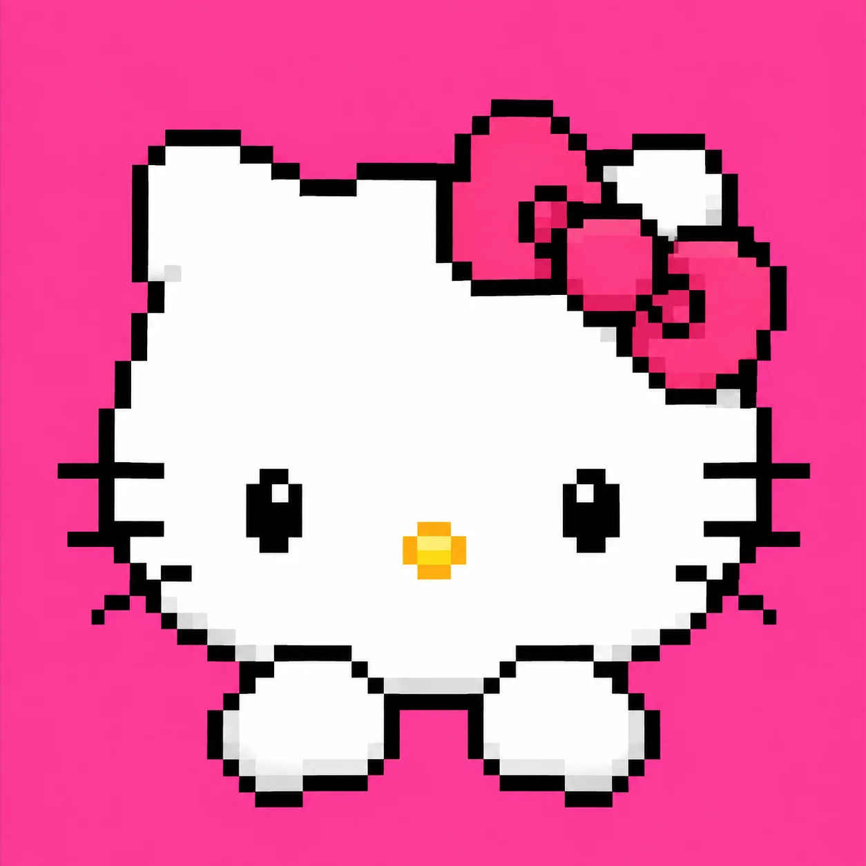 Pixel perfect cute hello kitty pfp for Discord avatar and gaming profile use