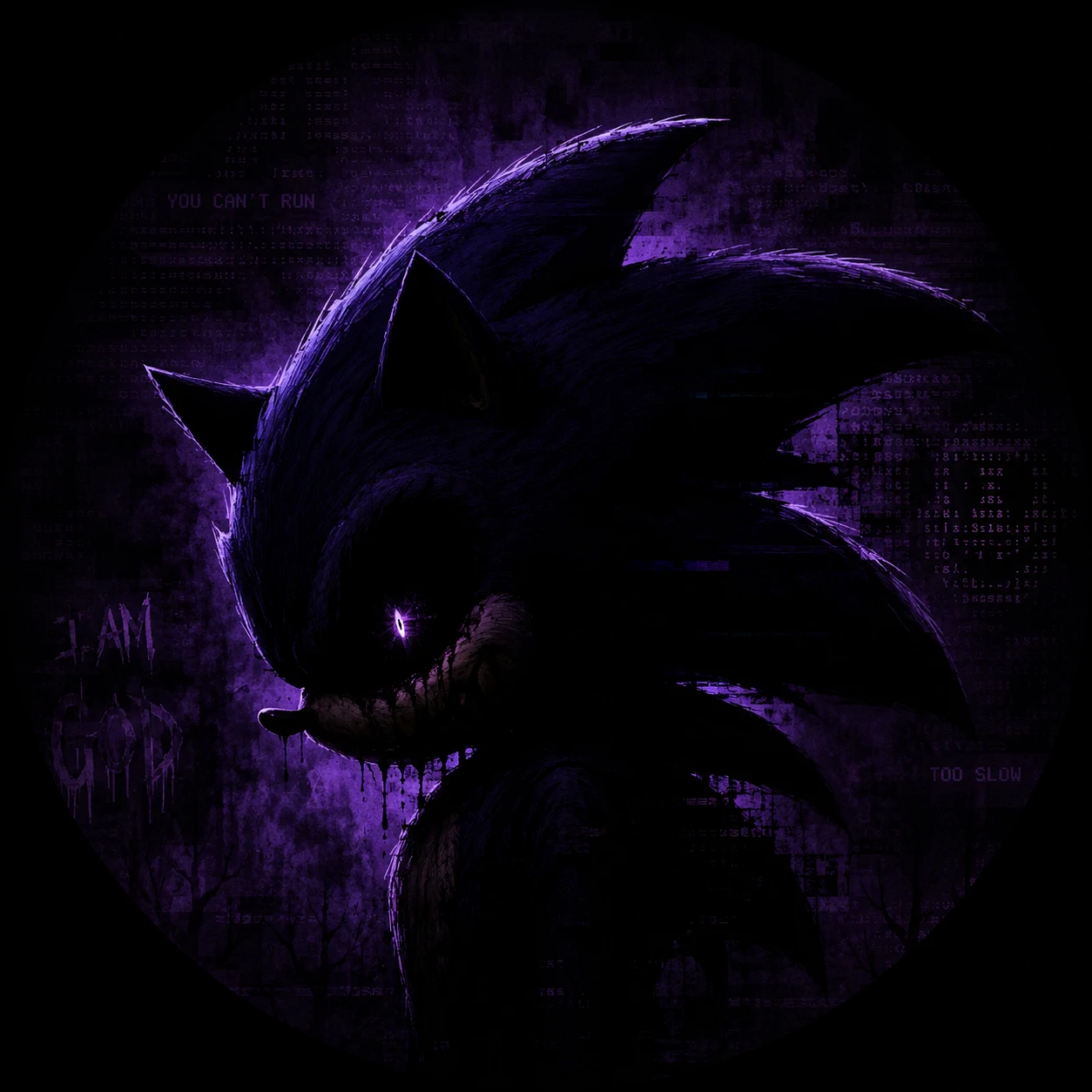 Horror themed Sonic dark profile picture for edgy feeds.