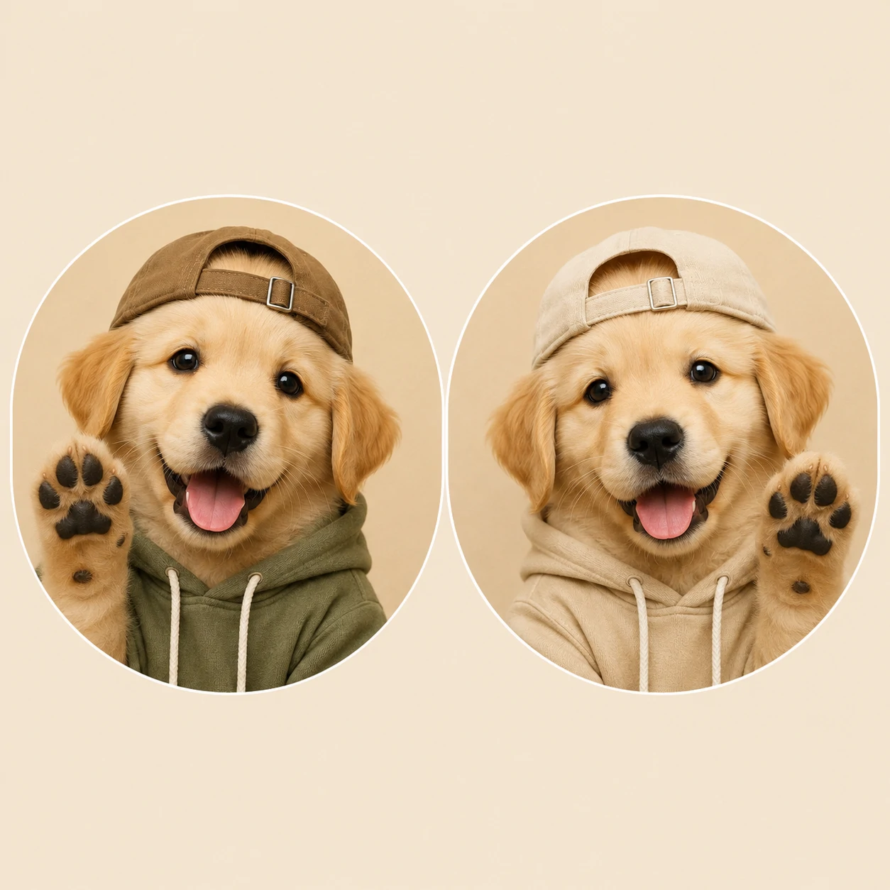 Matching dog BFF icons designed for best friend forever profiles