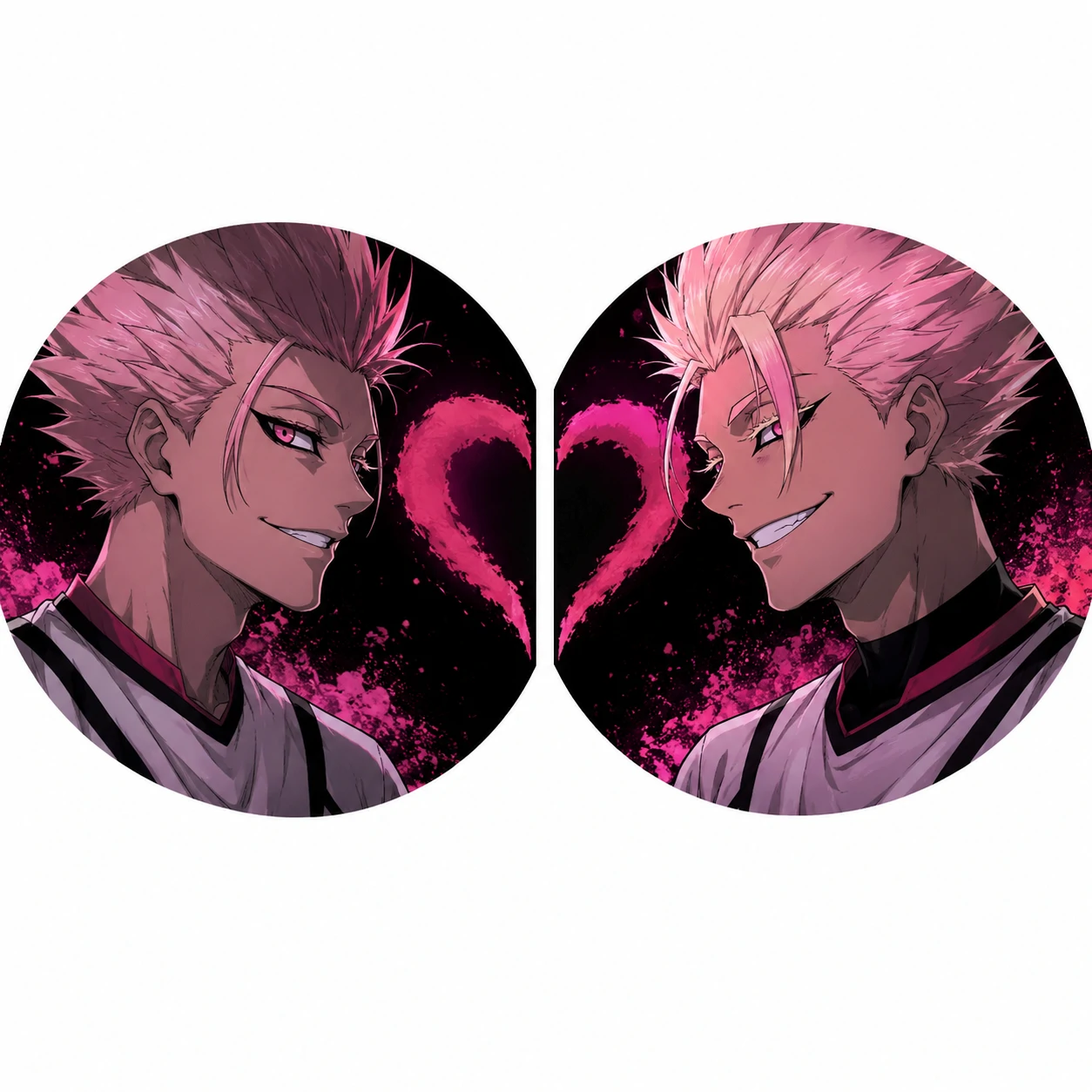Matching Shidou anime PFP split into two connected profile icons