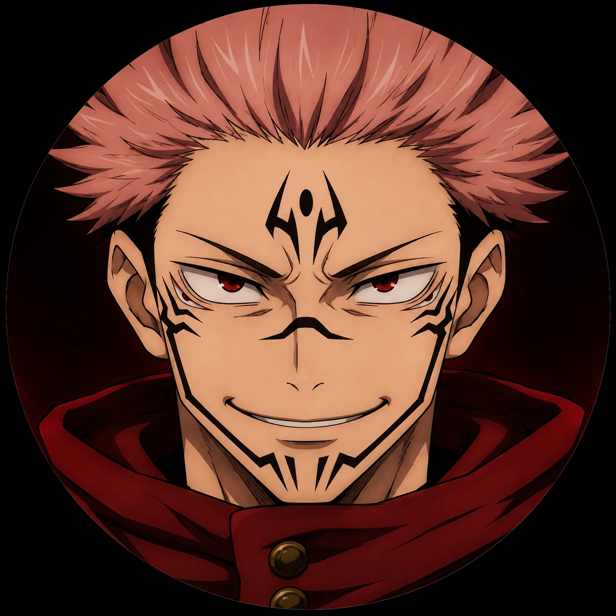 Anime icon-style Ryomen Sukuna PFP ready for Discord and TikTok.