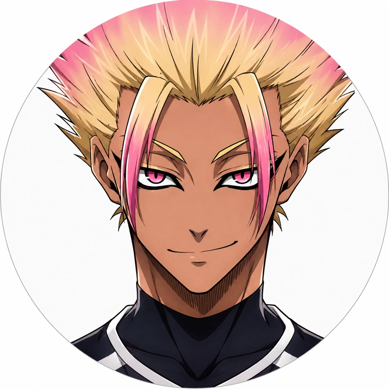 Minimal Ryusei Shidou icon with a centered face for profile use