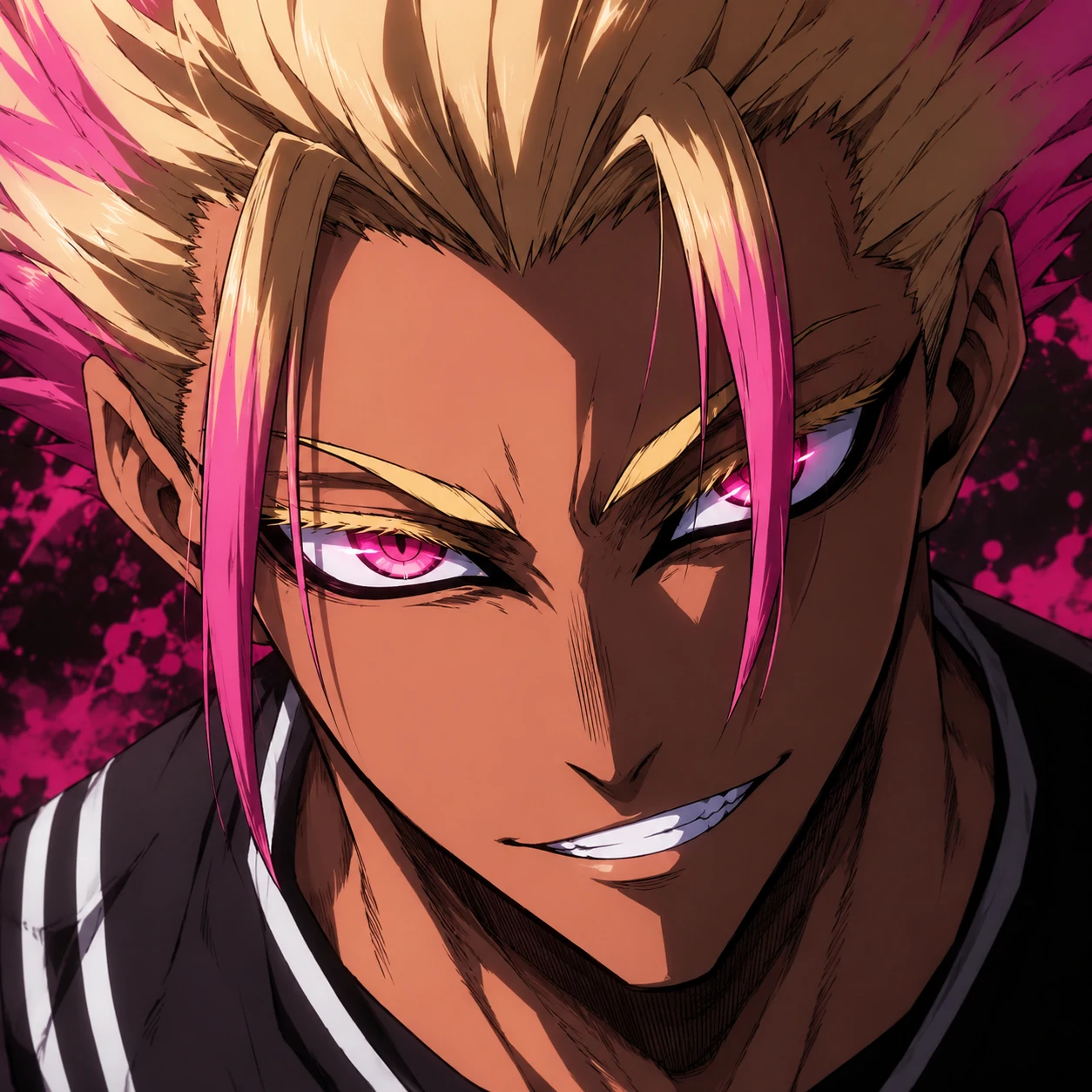 Close-up portrait of Ryusei Shidou for a sharp anime profile picture