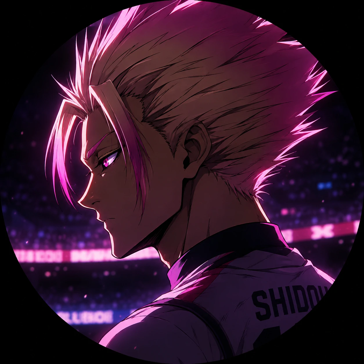 Side-profile Ryusei Shidou anime image used as a clean PFP