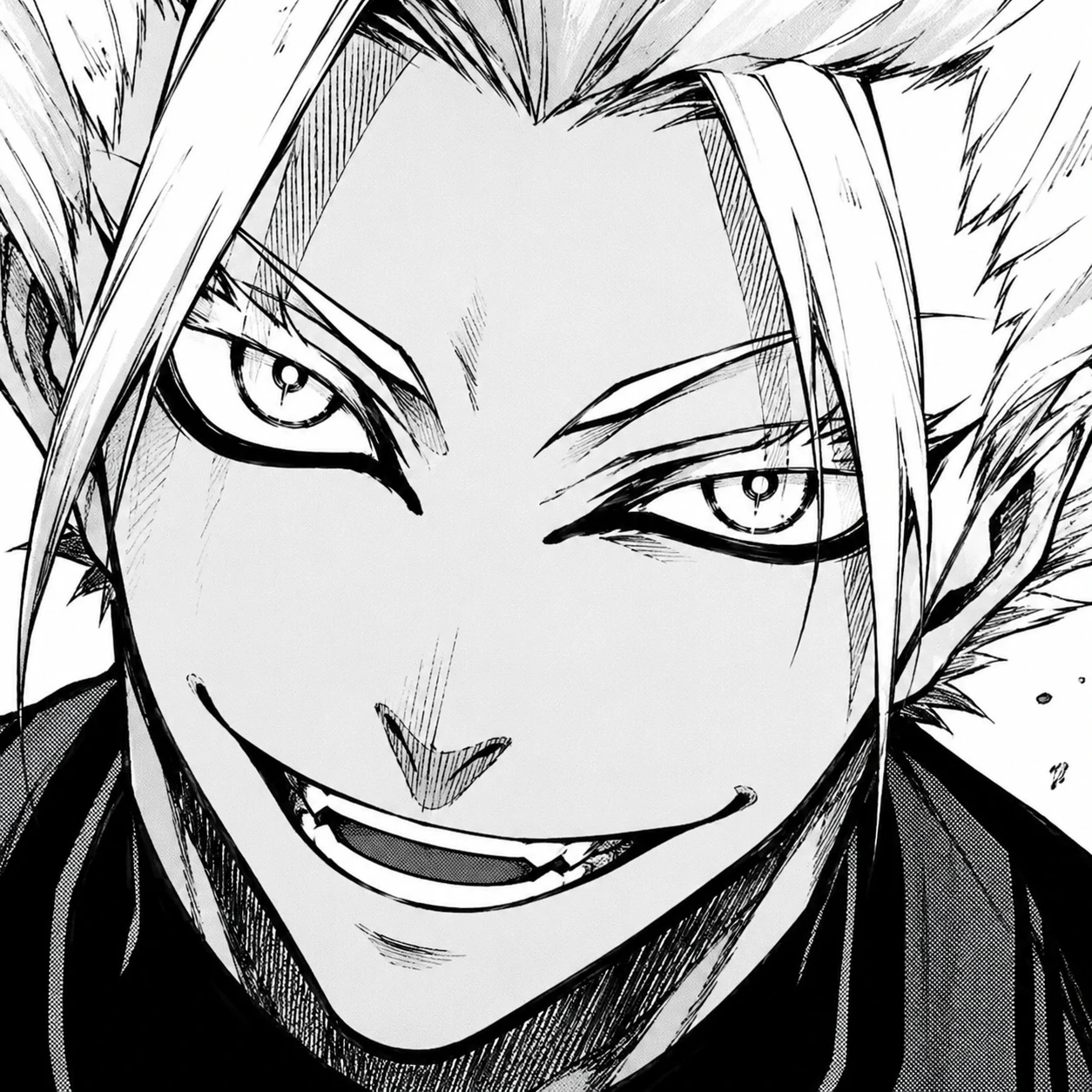 Close-cropped monochrome Shidou icon with bold facial detail
