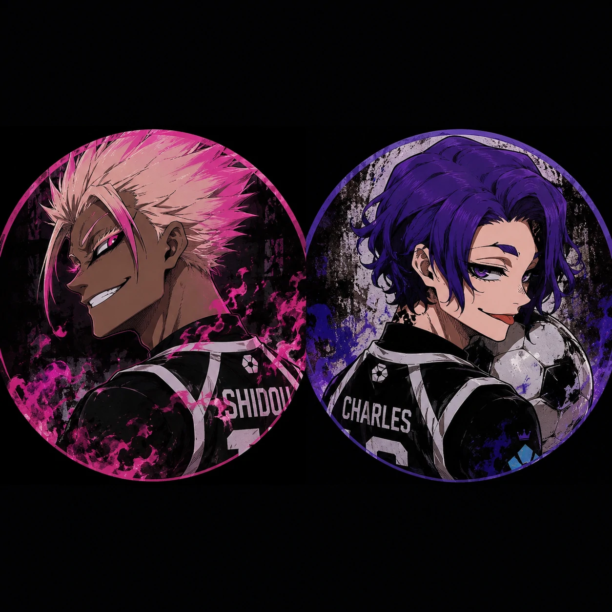 Shidou and Charles duo matching PFP set for Blue Lock fans