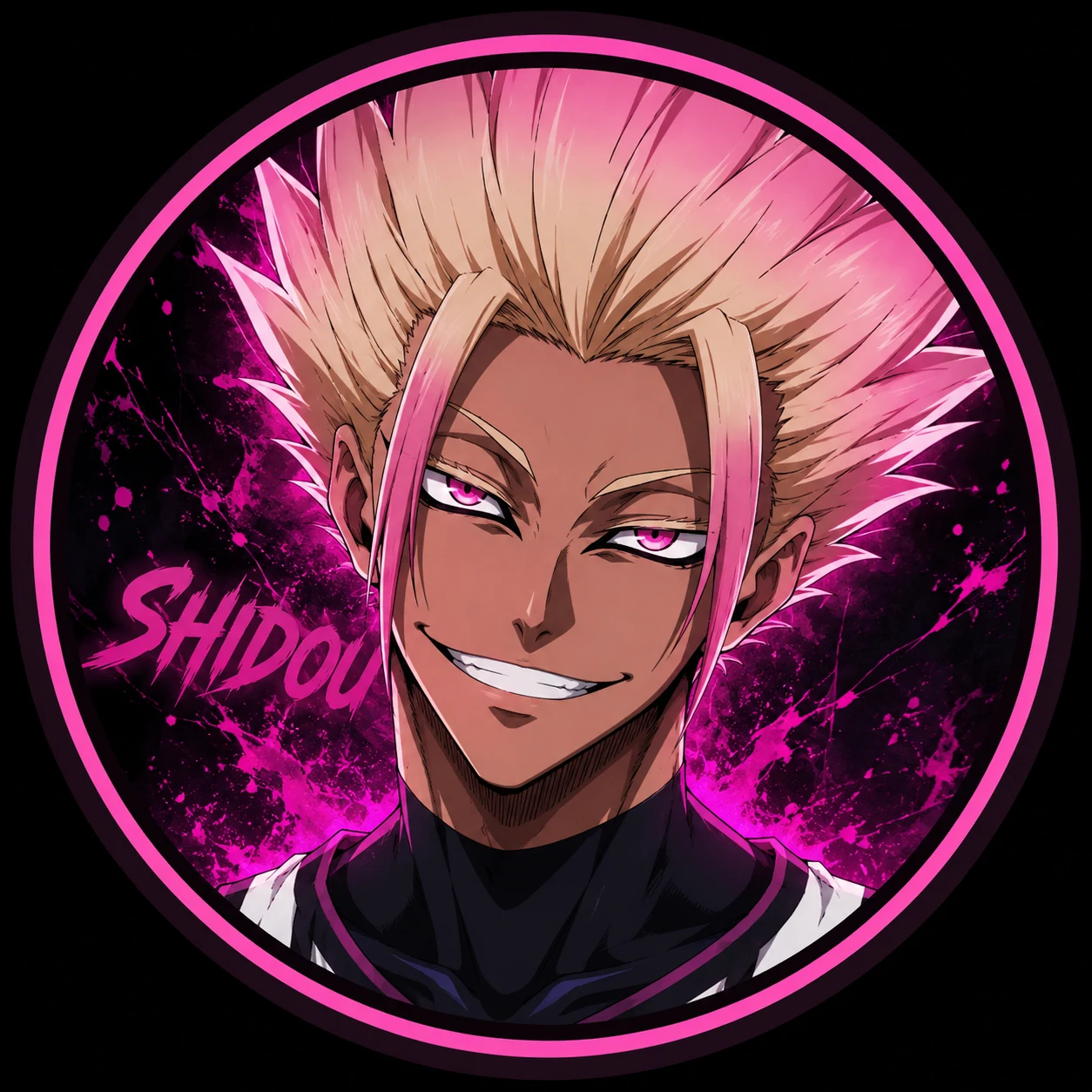Clean anime badge-style Shidou icon for profile picture use