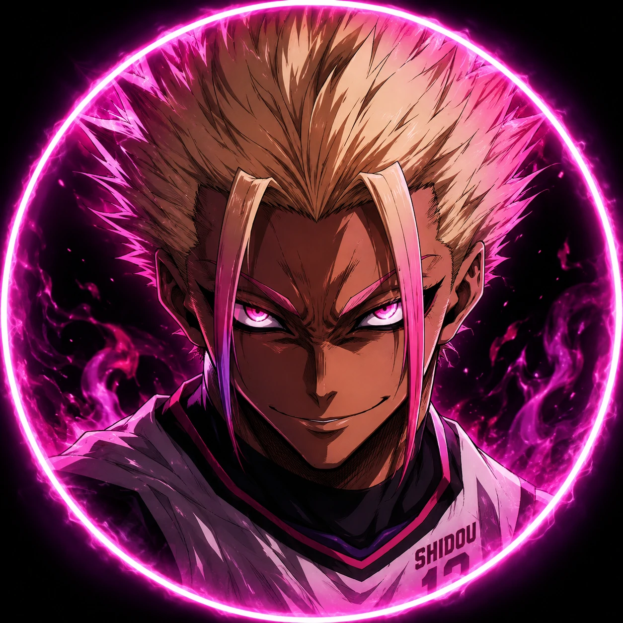 Shidou icon with a glow border effect in an anime profile picture