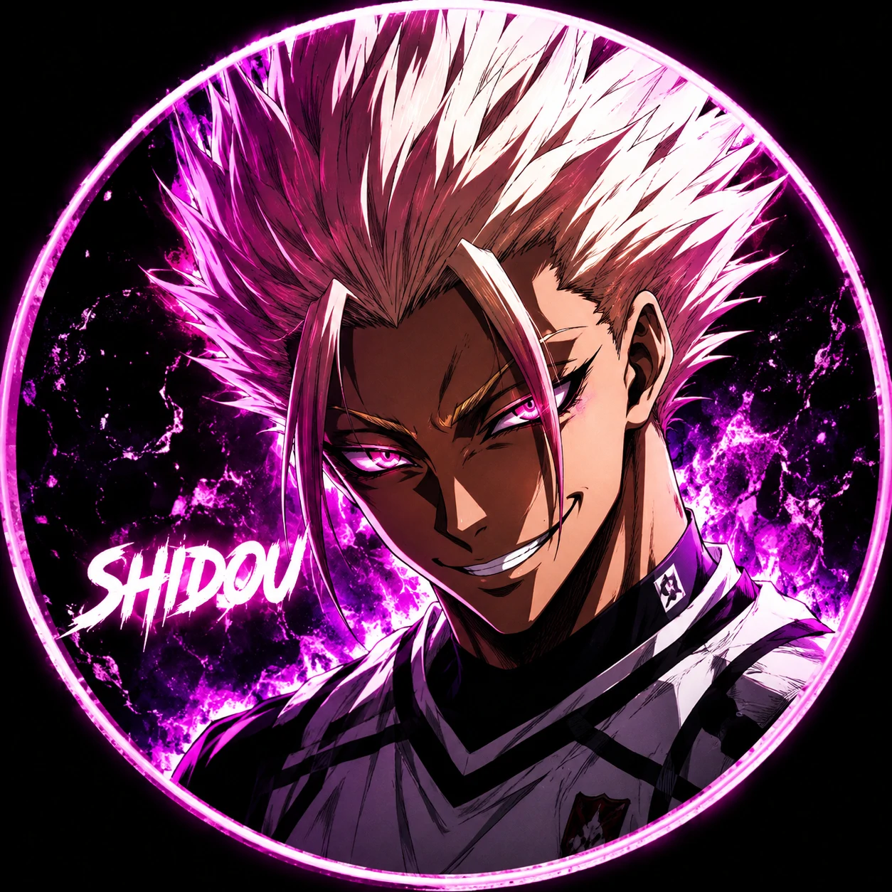 Edited Shidou icon with bold contrast for a TikTok profile picture