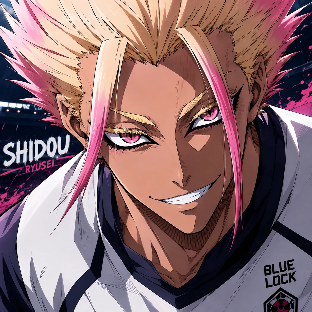 Detailed anime linework of Shidou used in a 4K profile picture