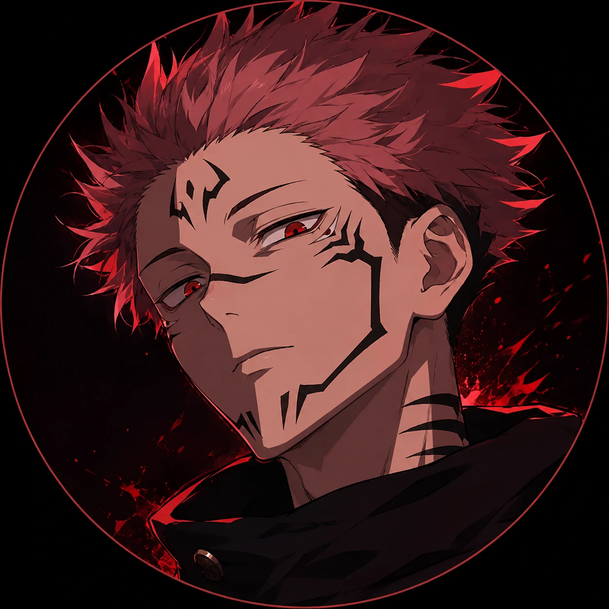 Anime icon-style Sukuna boy profile picture ready for any platform.