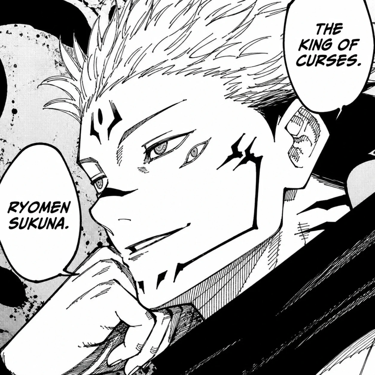 Cropped manga panel of Sukuna prepared as a square profile icon.