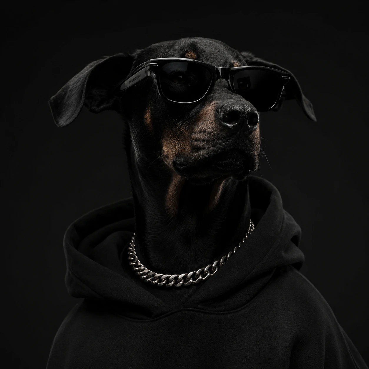Swag dog profile picture with confident posture and bold expression