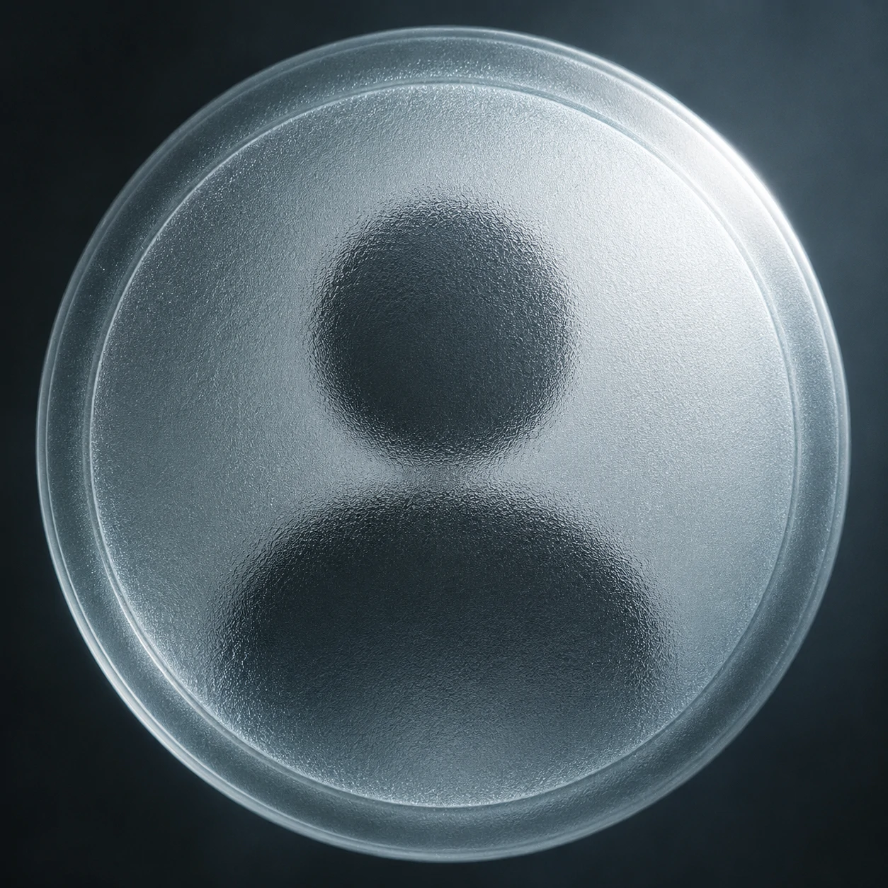 Frosted glass profile icon for an unknown caller pfp.