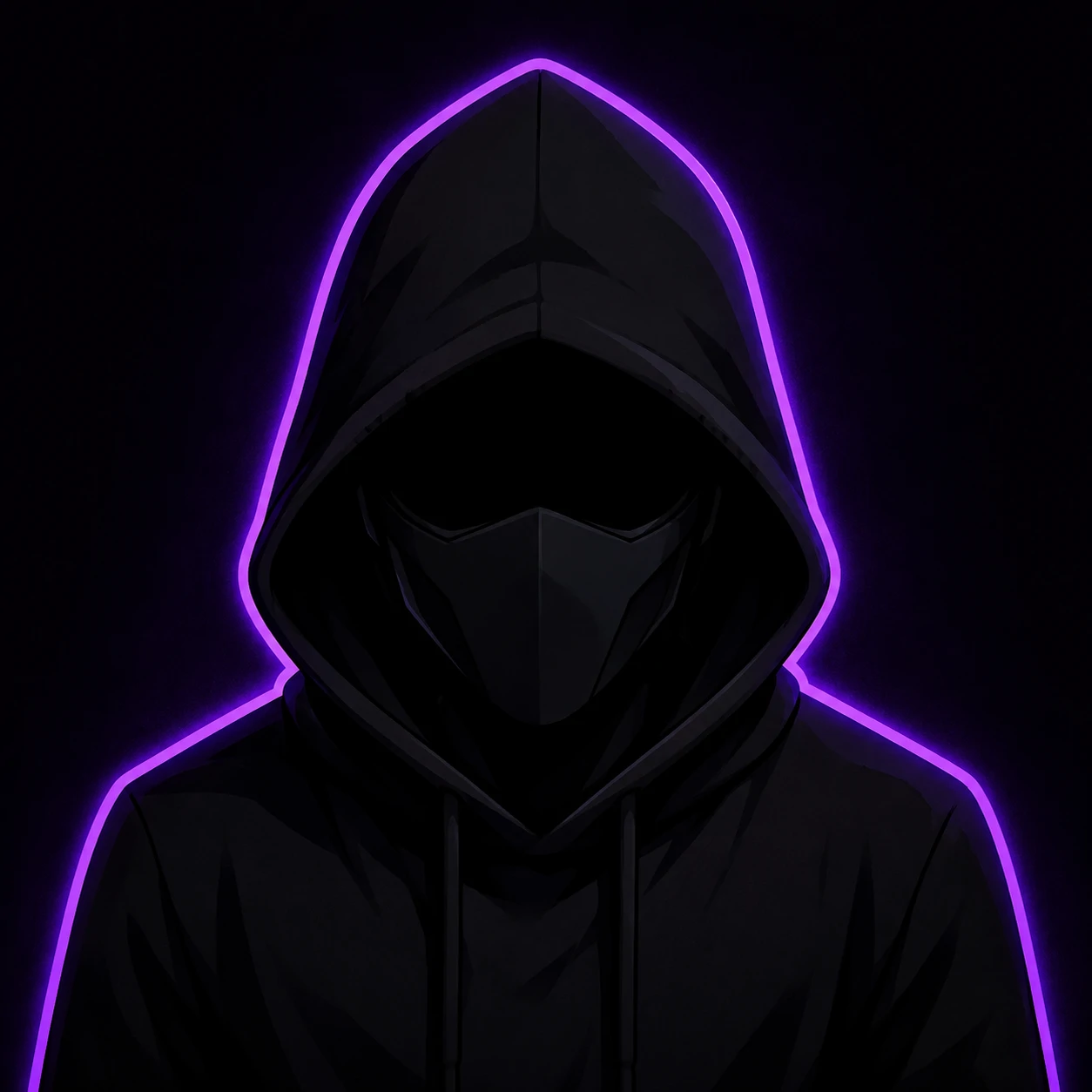 Masked avatar with purple outline for Discord unknown pfp.